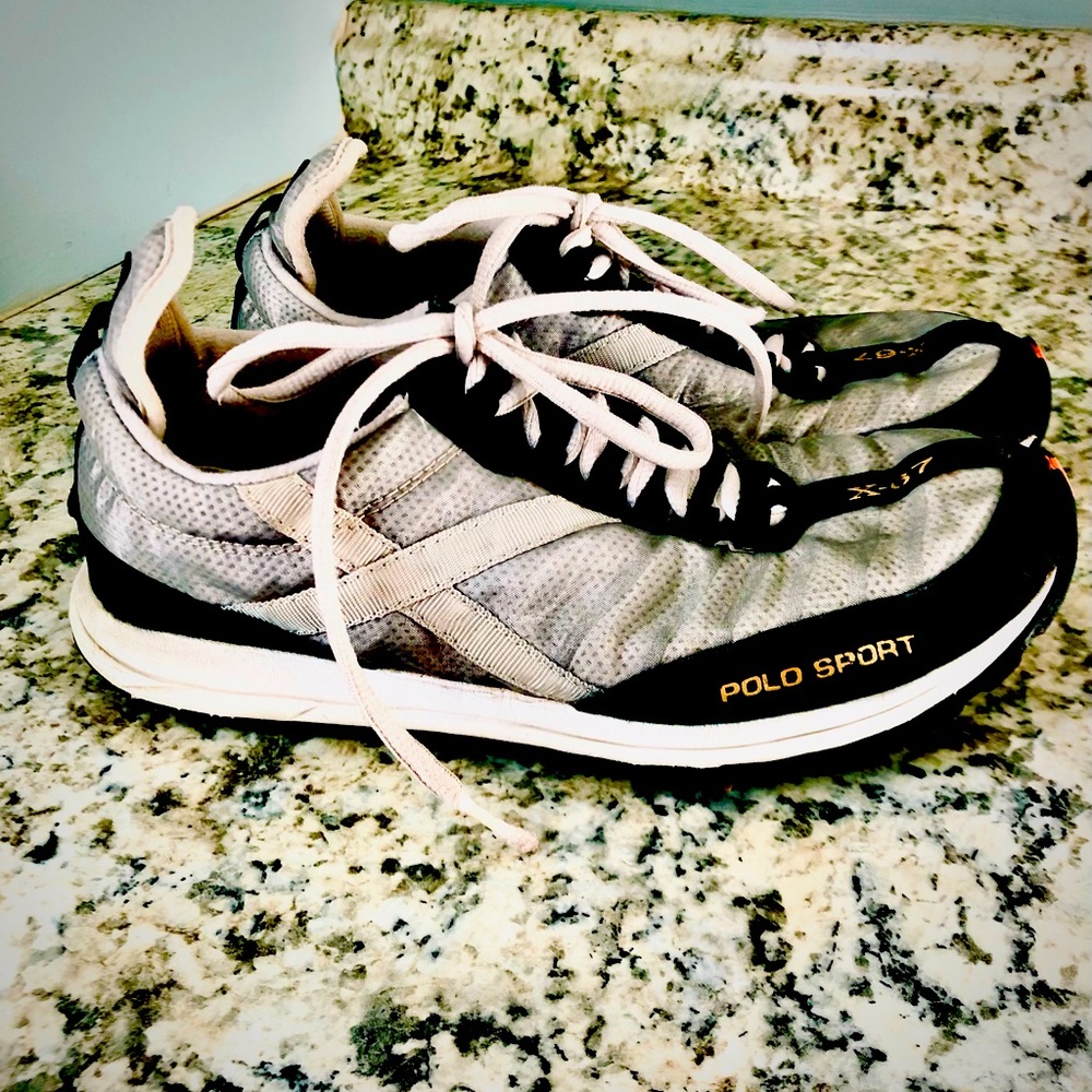 Ralph Lauren vintage metallic silver sneakers